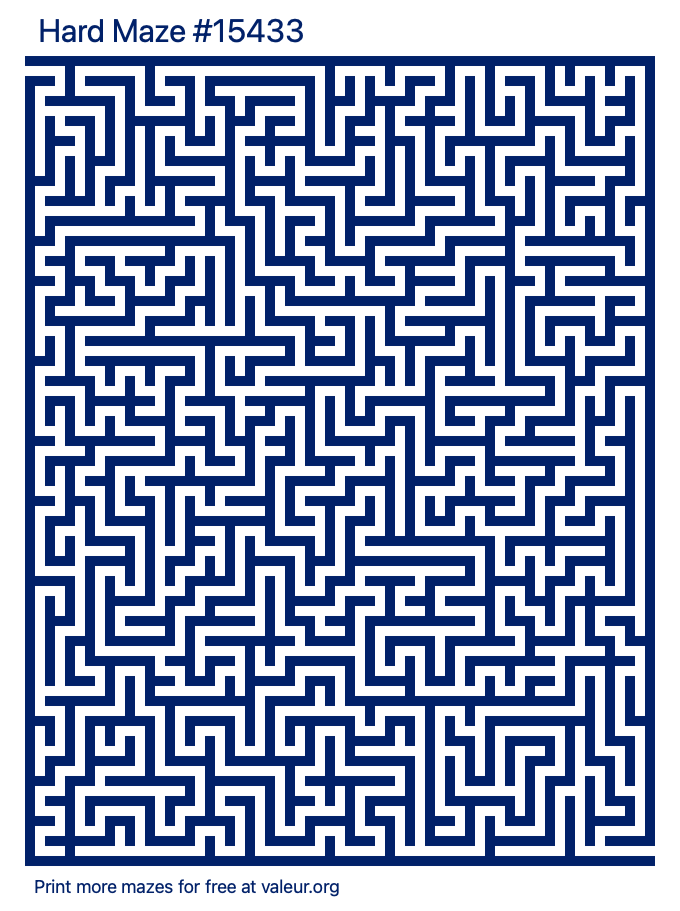 Free Printable Hard Maze number 15433