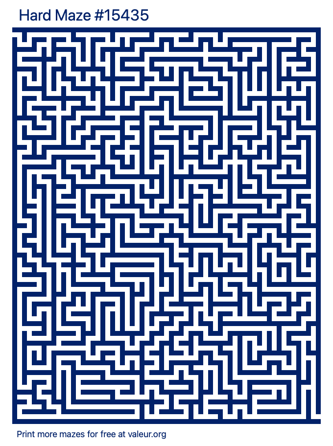 Free Printable Hard Maze number 15435