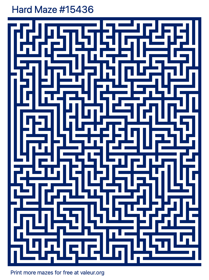 Free Printable Hard Maze number 15436