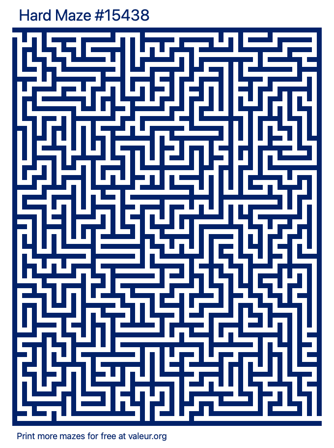 Free Printable Hard Maze number 15438