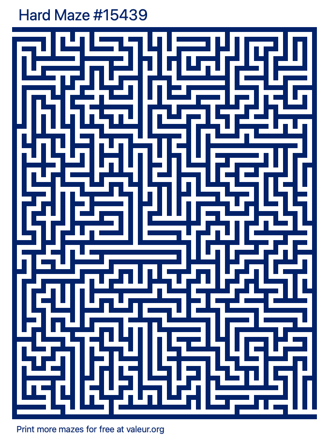Free Printable Hard Maze number 15439
