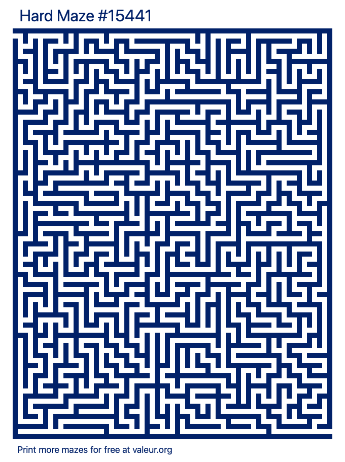Free Printable Hard Maze number 15441