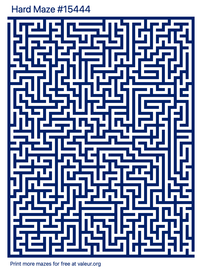 Free Printable Hard Maze number 15444