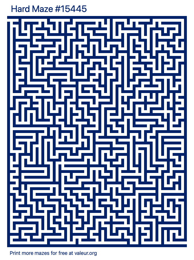 Free Printable Hard Maze number 15445