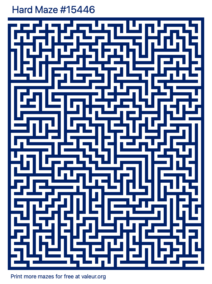 Free Printable Hard Maze number 15446