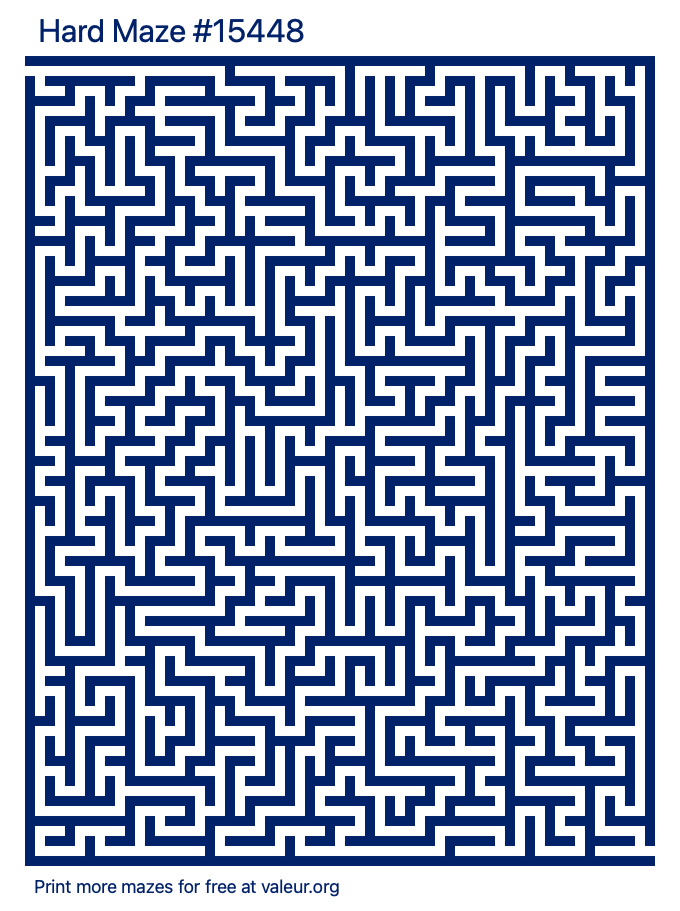 Free Printable Hard Maze number 15448