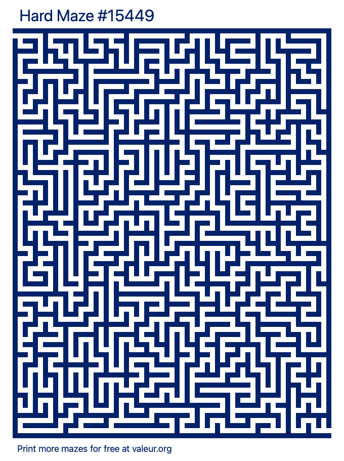 Free Printable Hard Maze number 15449