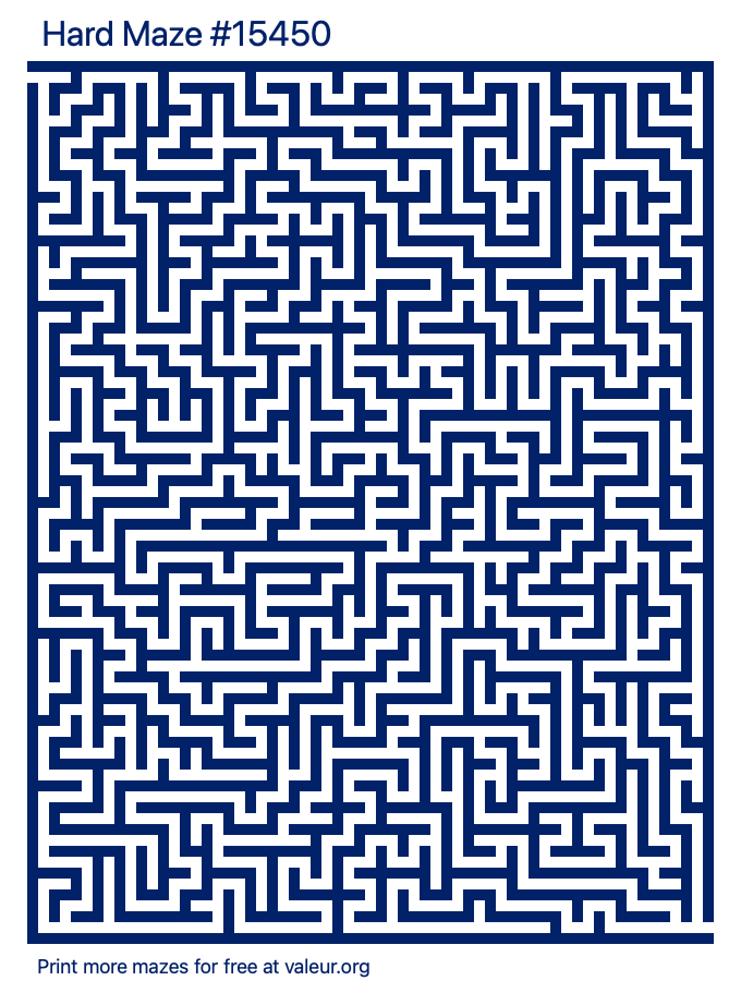 Free Printable Hard Maze number 15450