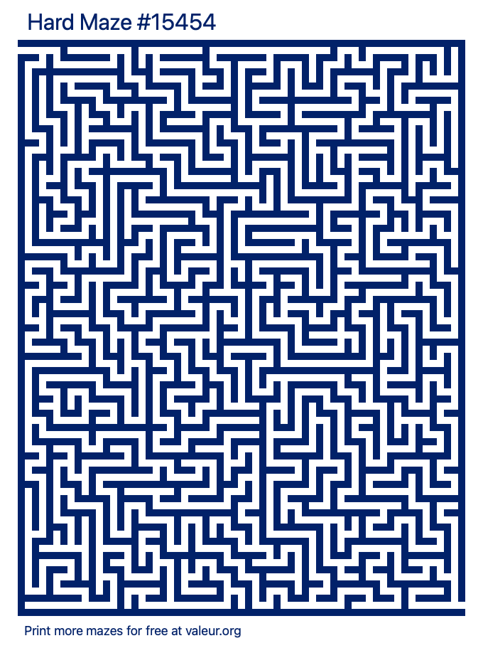 Free Printable Hard Maze number 15454