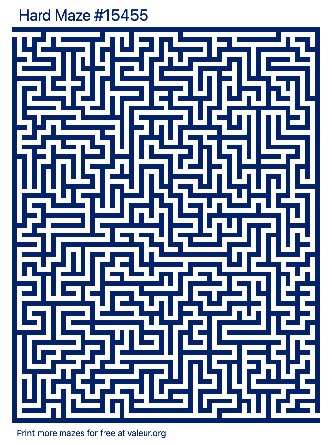 Free Printable Hard Maze number 15455