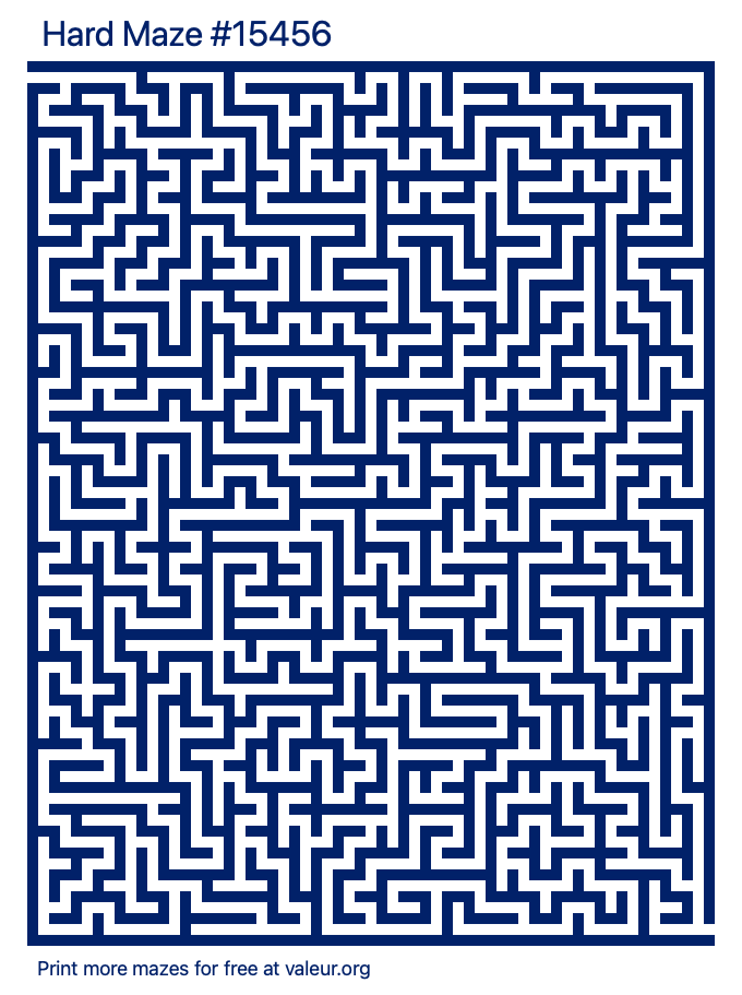 Free Printable Hard Maze number 15456