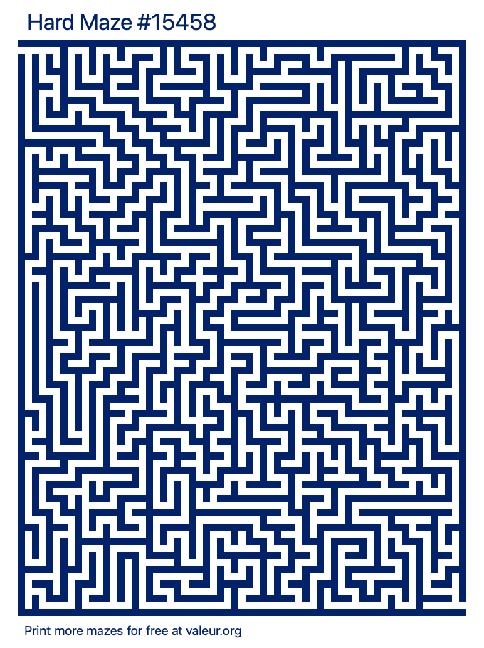 Free Printable Hard Maze number 15458