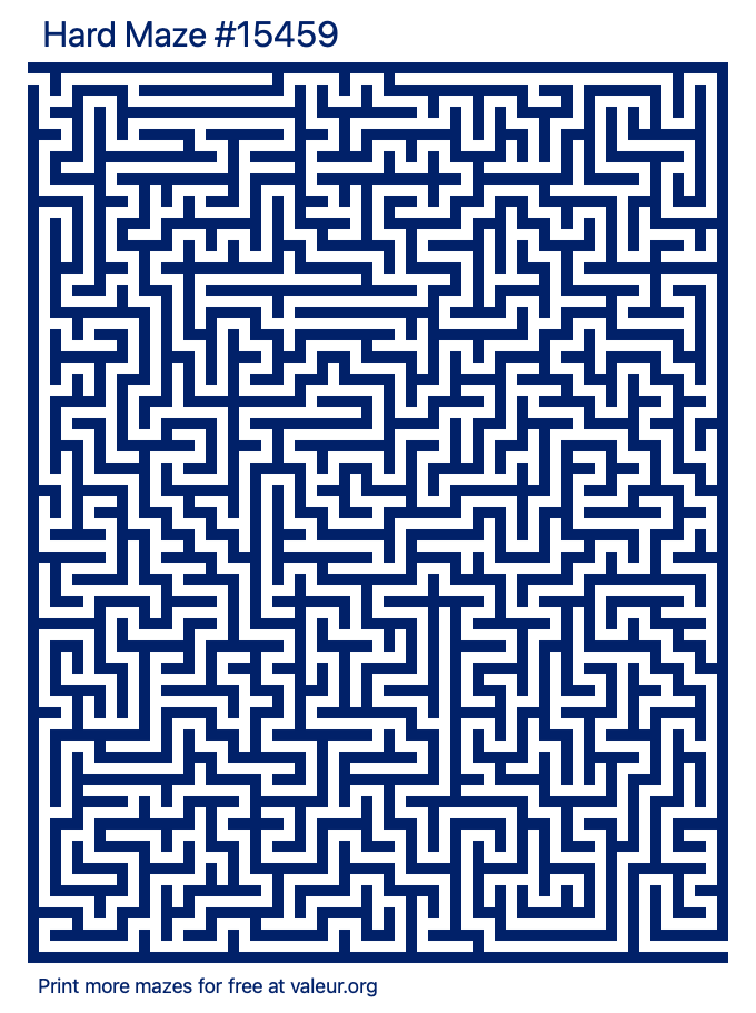 Free Printable Hard Maze number 15459