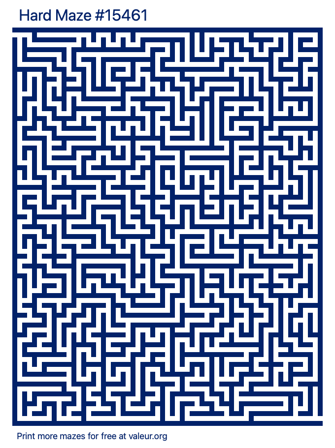 Free Printable Hard Maze number 15461