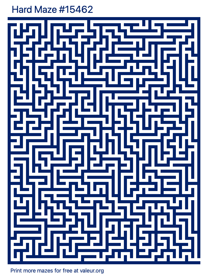 Free Printable Hard Maze number 15462