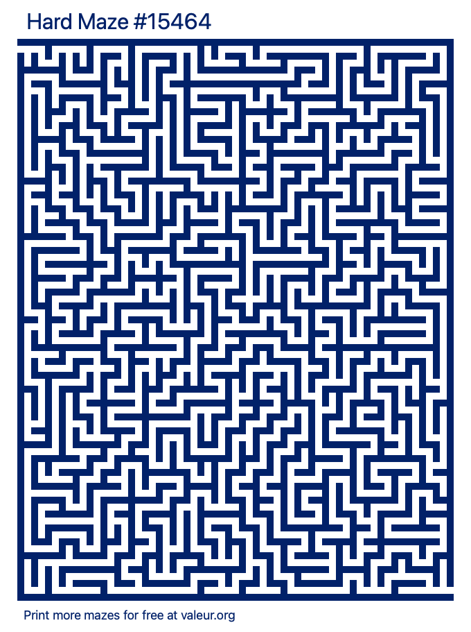 Free Printable Hard Maze number 15464