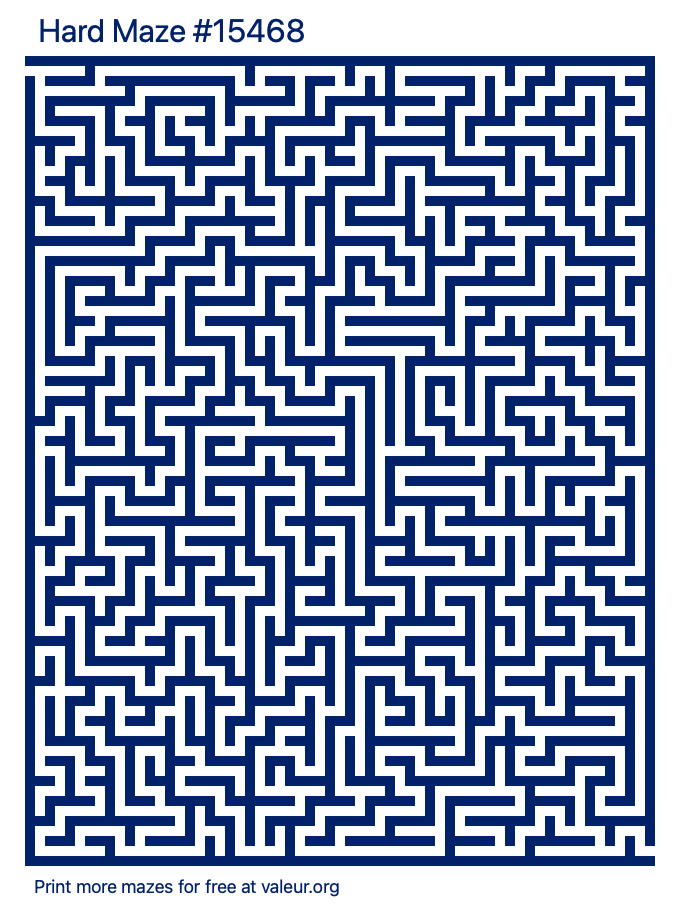 Free Printable Hard Maze number 15468