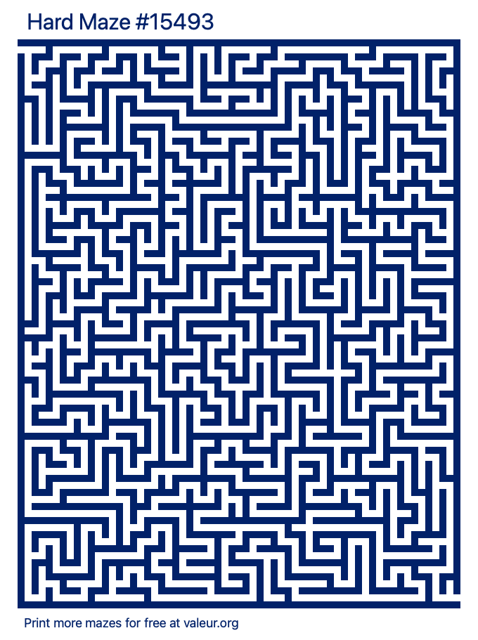 Free Printable Hard Maze number 15493
