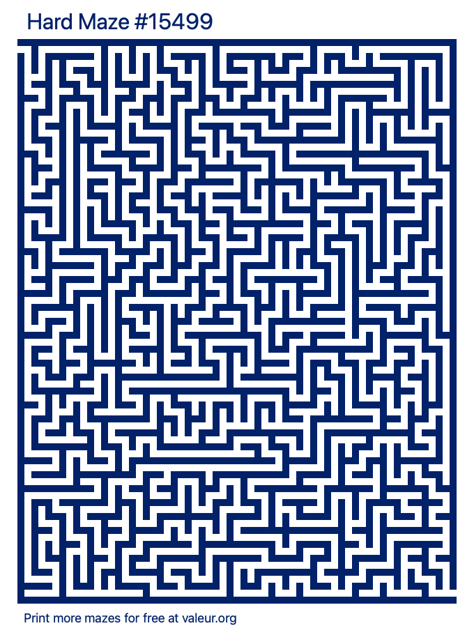 Free Printable Hard Maze number 15499