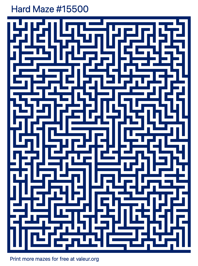 Free Printable Hard Maze number 15500