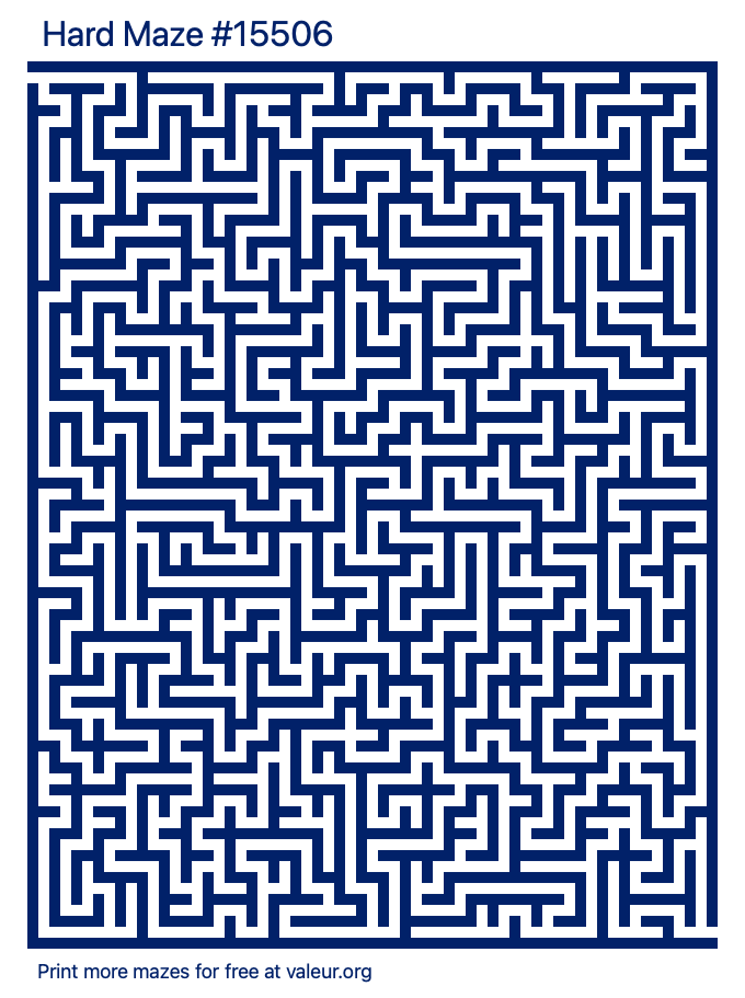Free Printable Hard Maze number 15506