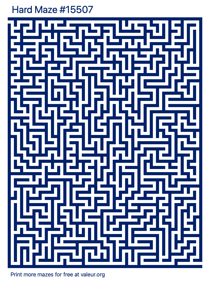 Free Printable Hard Maze number 15507