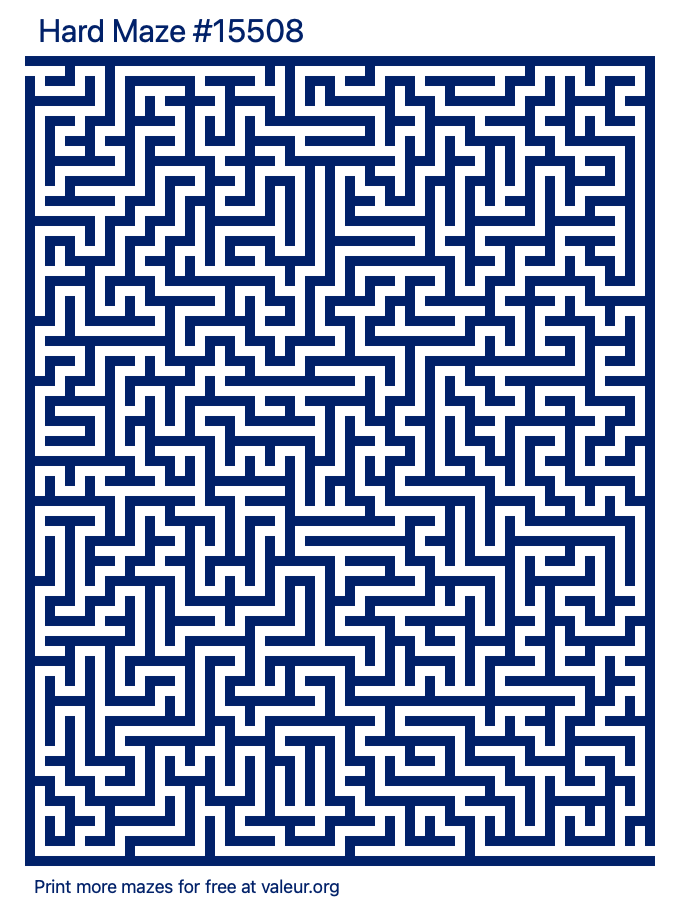 Free Printable Hard Maze number 15508