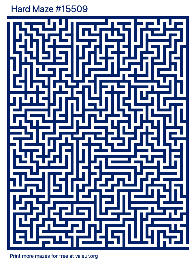 Free Printable Hard Maze number 15509