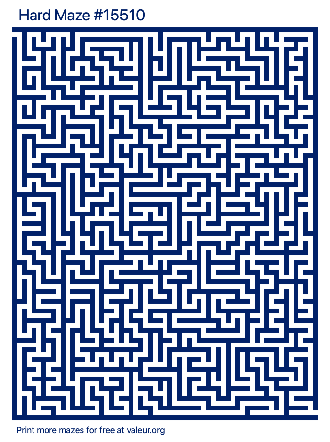 Free Printable Hard Maze number 15510