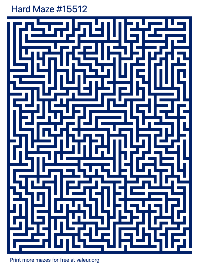 Free Printable Hard Maze number 15512