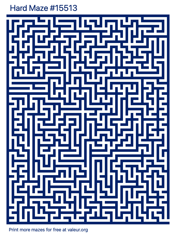 Free Printable Hard Maze number 15513