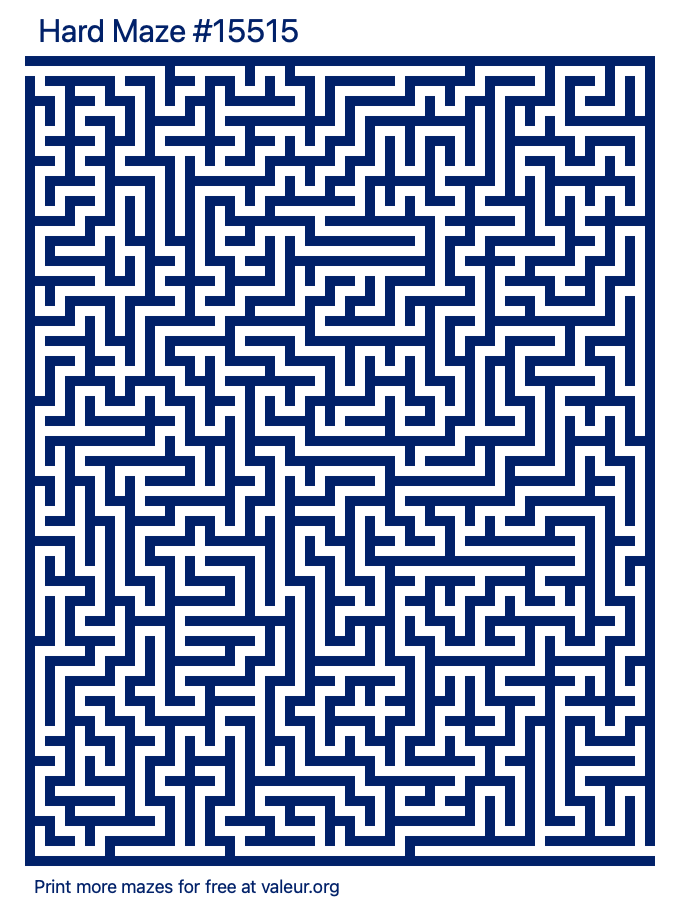 Free Printable Hard Maze number 15515