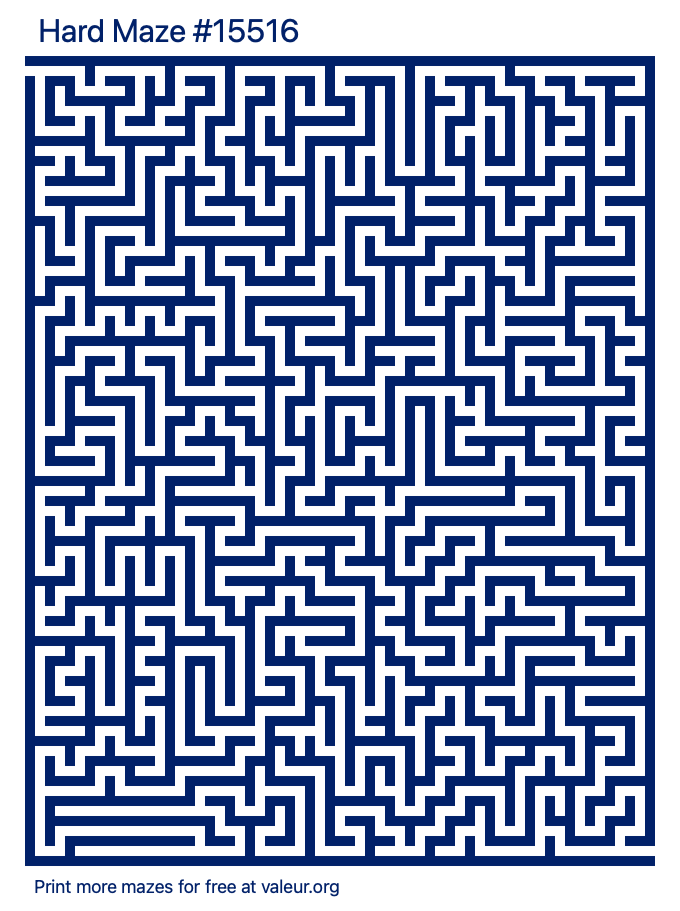 Free Printable Hard Maze number 15516
