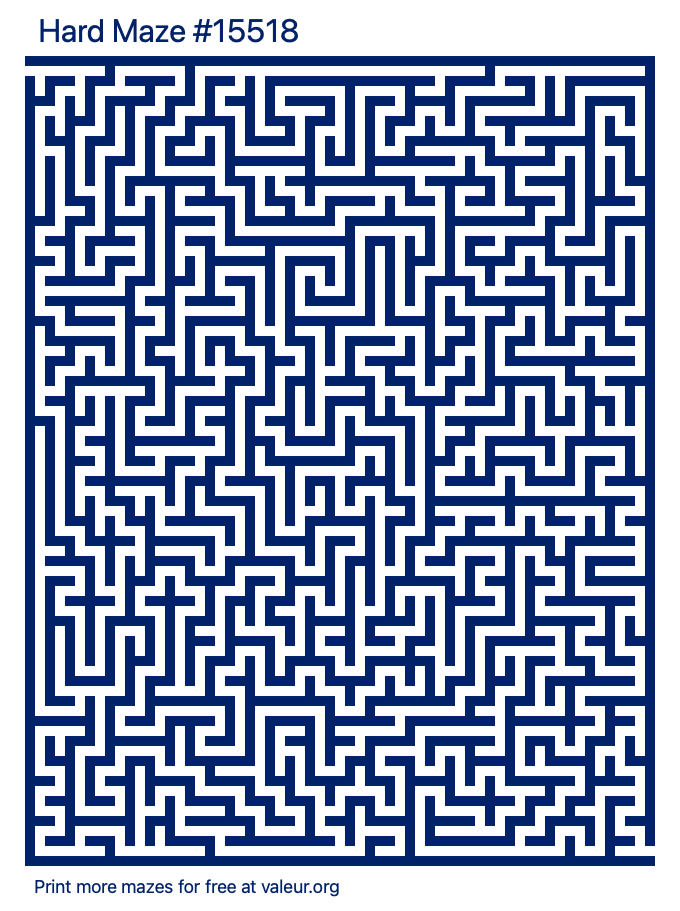 Free Printable Hard Maze number 15518