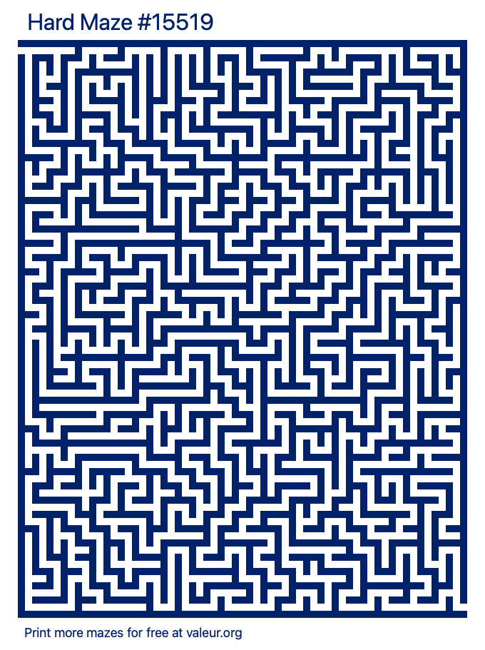 Free Printable Hard Maze number 15519