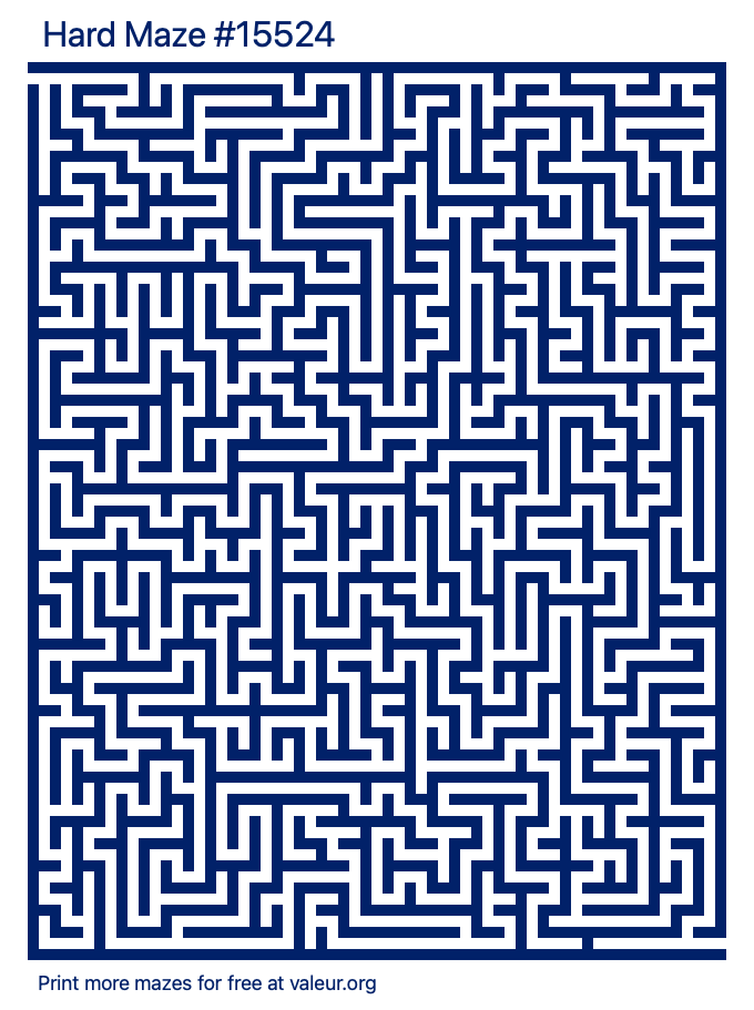 Free Printable Hard Maze number 15524