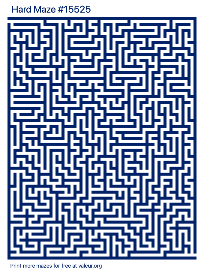 Free Printable Hard Maze number 15525