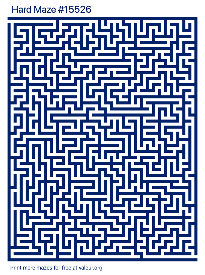 Free Printable Hard Maze number 15526