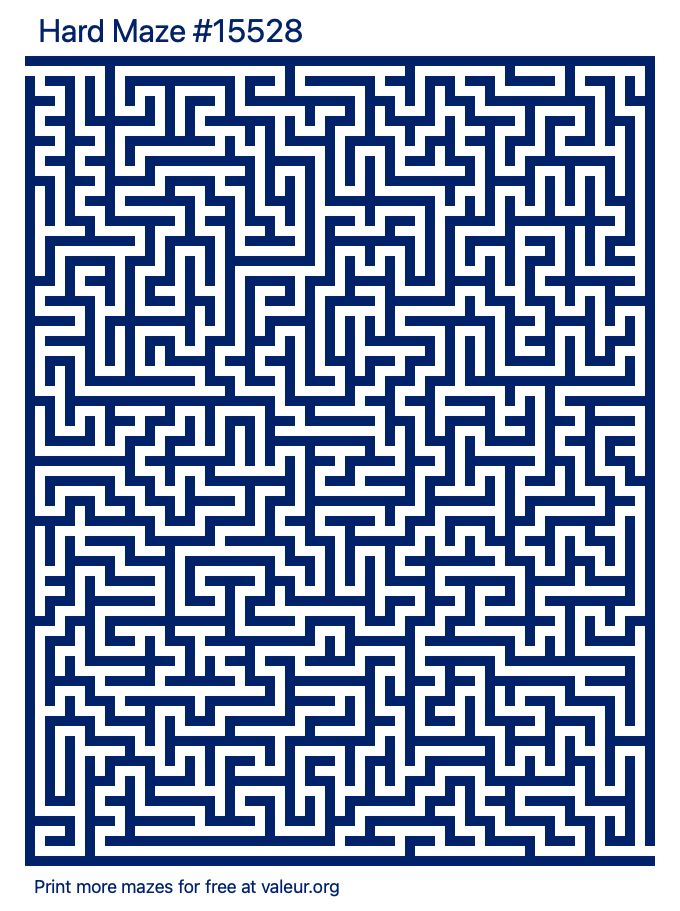 Free Printable Hard Maze number 15528