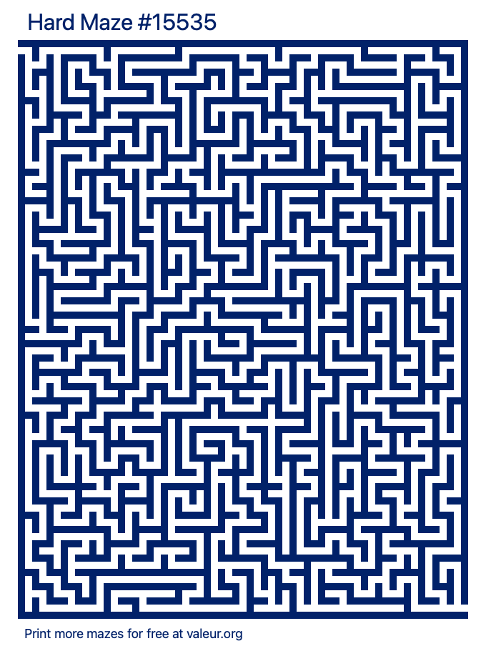 Free Printable Hard Maze number 15535