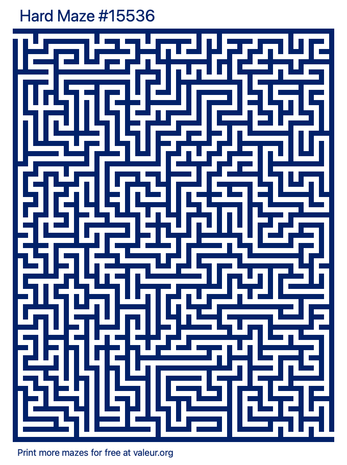 Free Printable Hard Maze number 15536