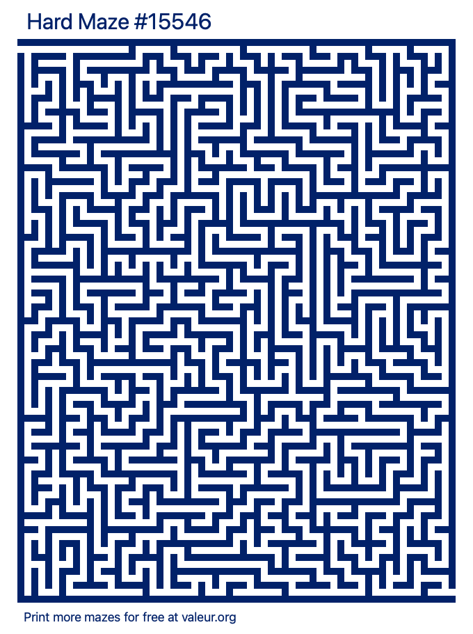 Free Printable Hard Maze number 15546