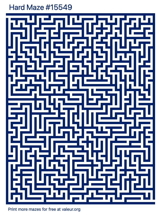 Free Printable Hard Maze number 15549