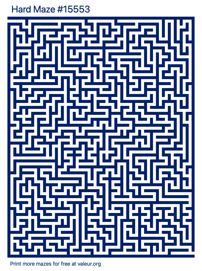 Free Printable Hard Maze number 15553