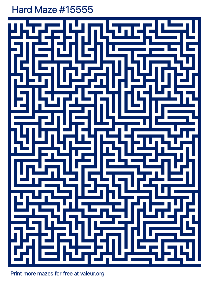 Free Printable Hard Maze number 15555