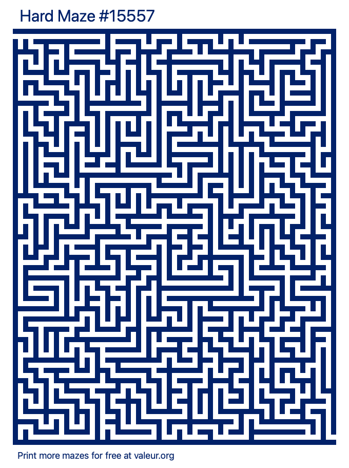 Free Printable Hard Maze number 15557