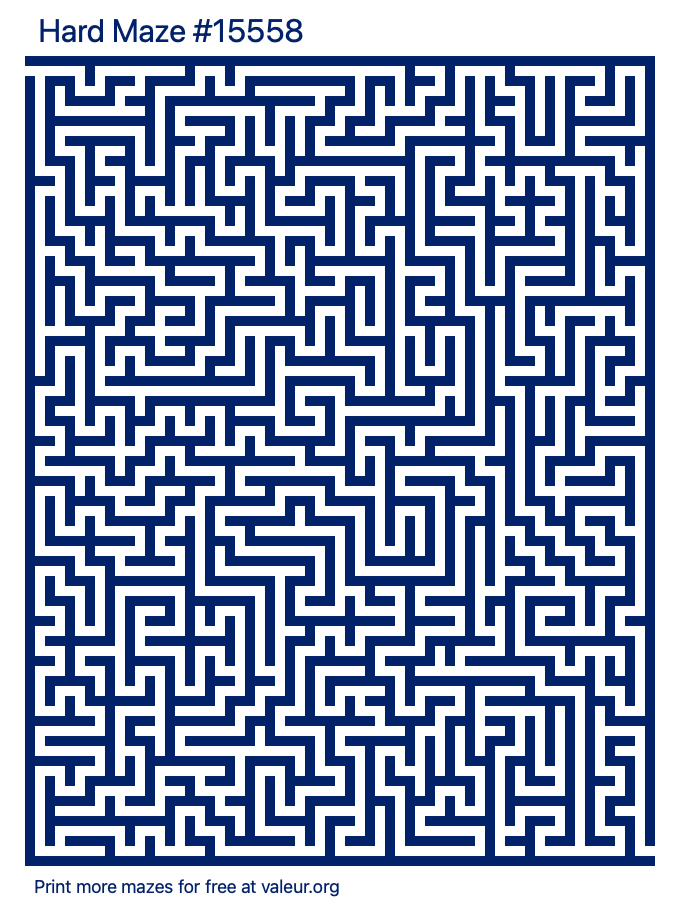Free Printable Hard Maze number 15558
