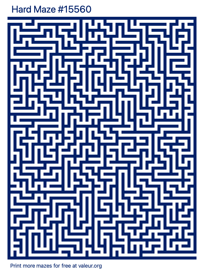 Free Printable Hard Maze number 15560