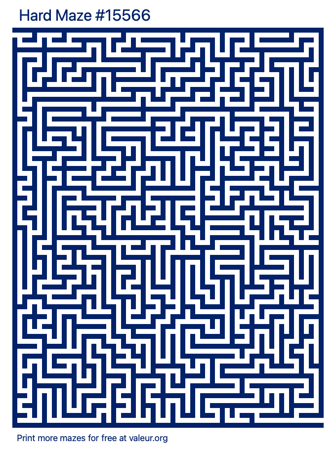 Free Printable Hard Maze number 15566