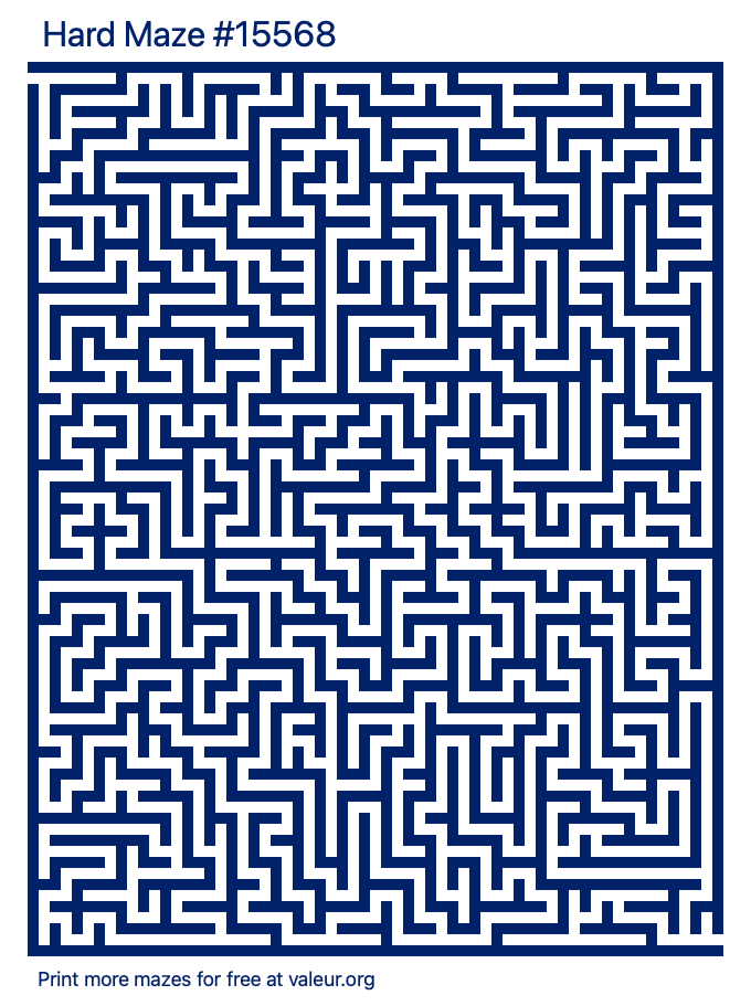 Free Printable Hard Maze number 15568